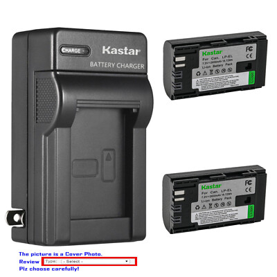 Kastar LP-EL Fully Decoded Battery AC Wall Charger for Canon Speedlite EL-5