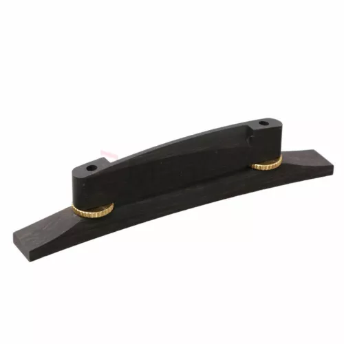 Ebony Archtop Jazz Guitar Bridge Gold Hardware