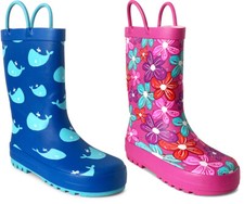 Norty Toddlers Boy's Girl's Big Kids Waterproof Rubber Rain Boots