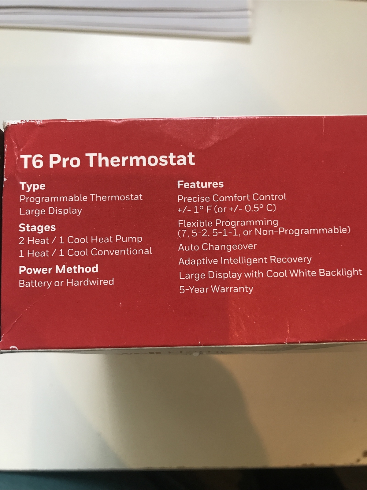 Honeywell T6 Pro  Home Pro Series Programmable Thermostat Lower Energy Costs