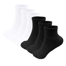 6 Pack-Women's Athletic Quarter Ankle Low Cut Cotton Socks Cushioned Sports R...
