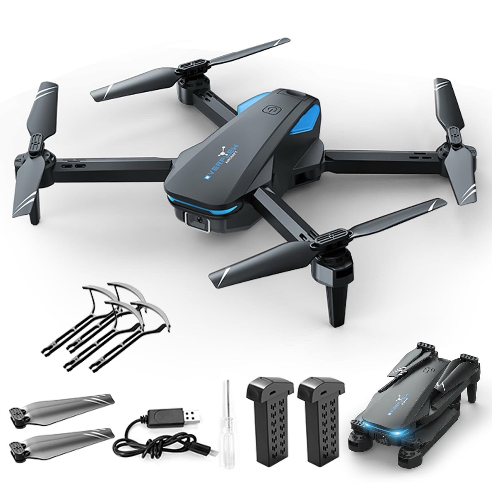 Foldable Drone with 1080P HD Camera for Beginners and Kids-image