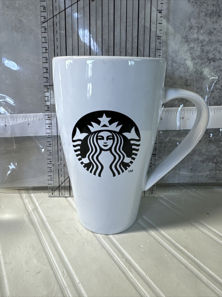 COLLECTABLE STARBUCKS 2014 - 18 oz white barista coffee mug -