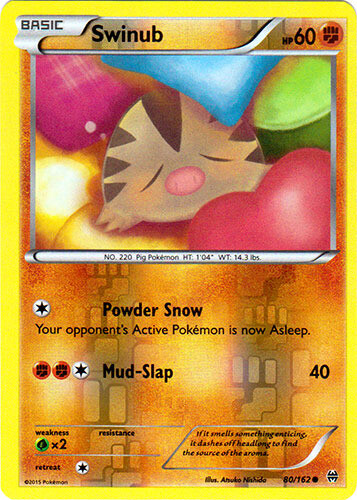 Swinub - 80/162 - Common - Reverse Holo x1 - Lightly Played - XY BREAKthrough