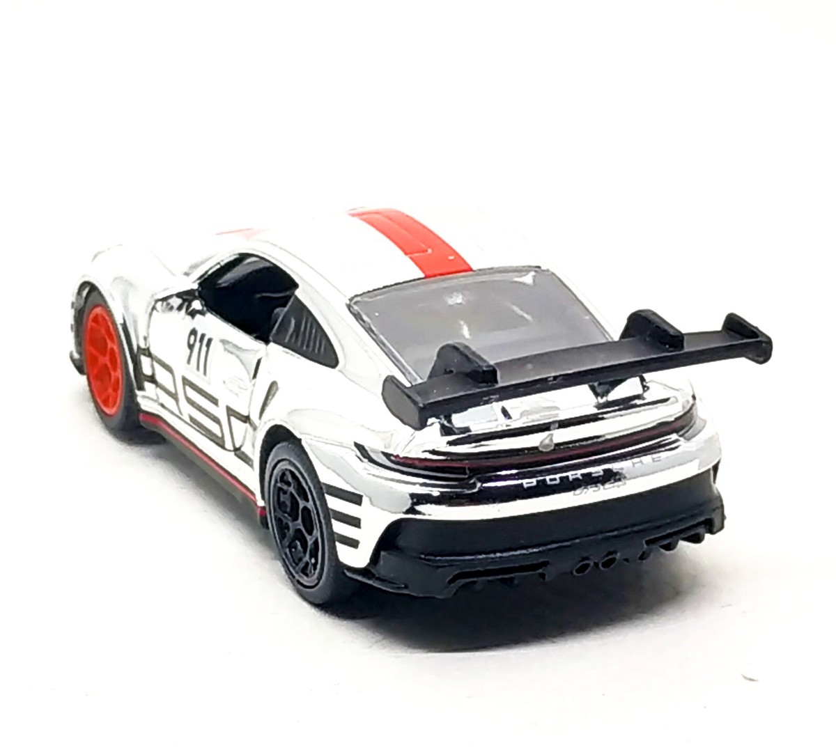Miniature Majorette 1/64 Porsche 911 GT3 Cup 992 - Finition Chrome, Neuve