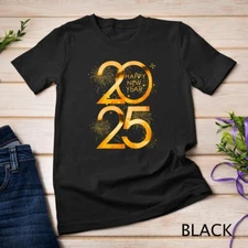 Happy New Year Party Supplies 2025 Family Matching Fireworks Unisex T-shirt
