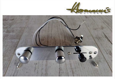 Telecaster 32mm Control Plate, full loaded Control Plate, Farbe Chrom