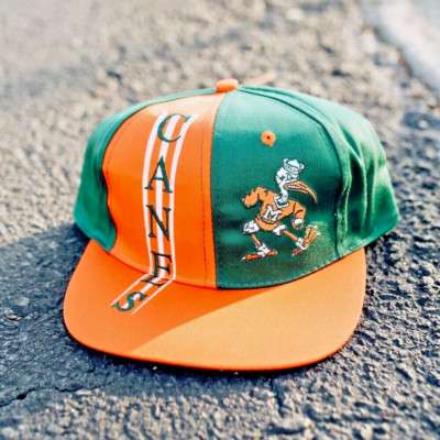Brand New Vintage 90s Miami Hurricanes Drew Pearson Snapback Hat NWT