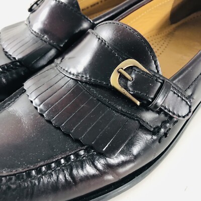 Cole Haan Monk Strap Loafers Men’s 11 Black Leather Dress Shoes Buckle Cole Haan Monk Strap Loafers Men main image 4