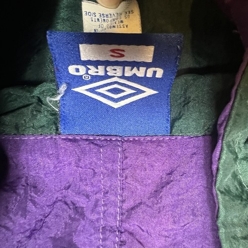 De Colección Umbro Chaqueta Rompevientos S Nylon Pullover Sudadera con Capucha Logo Canguro Bolsillo Retro - Imagen 7 de 10