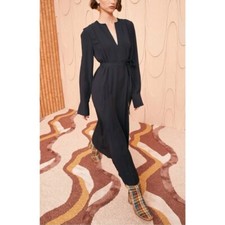 NWT Ulla Johnson Midi Long-Sleeve Navy Asilia Dress