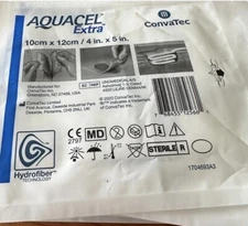 Aquacel Extra 4x5 Hydrofiber Wound Dressing 16 individually wrapped units