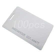 100pcs 125KHz 1.5mm Thickness RFID EM Proximity Card Door Key For Access Control