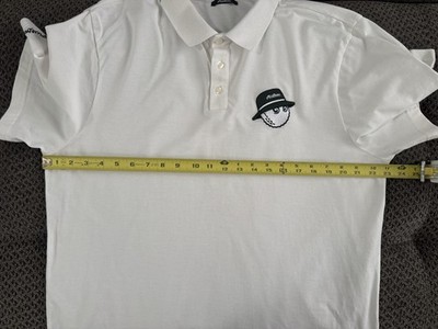 Malbon Golf ASICS Cooper Core Summer Pique Polo Shirt White Size