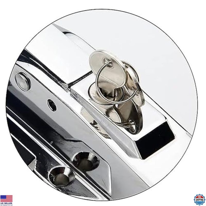 Heavy-Duty Walk-In Cooler & Freezer Door Handle with Latches - 3.5" Base Height