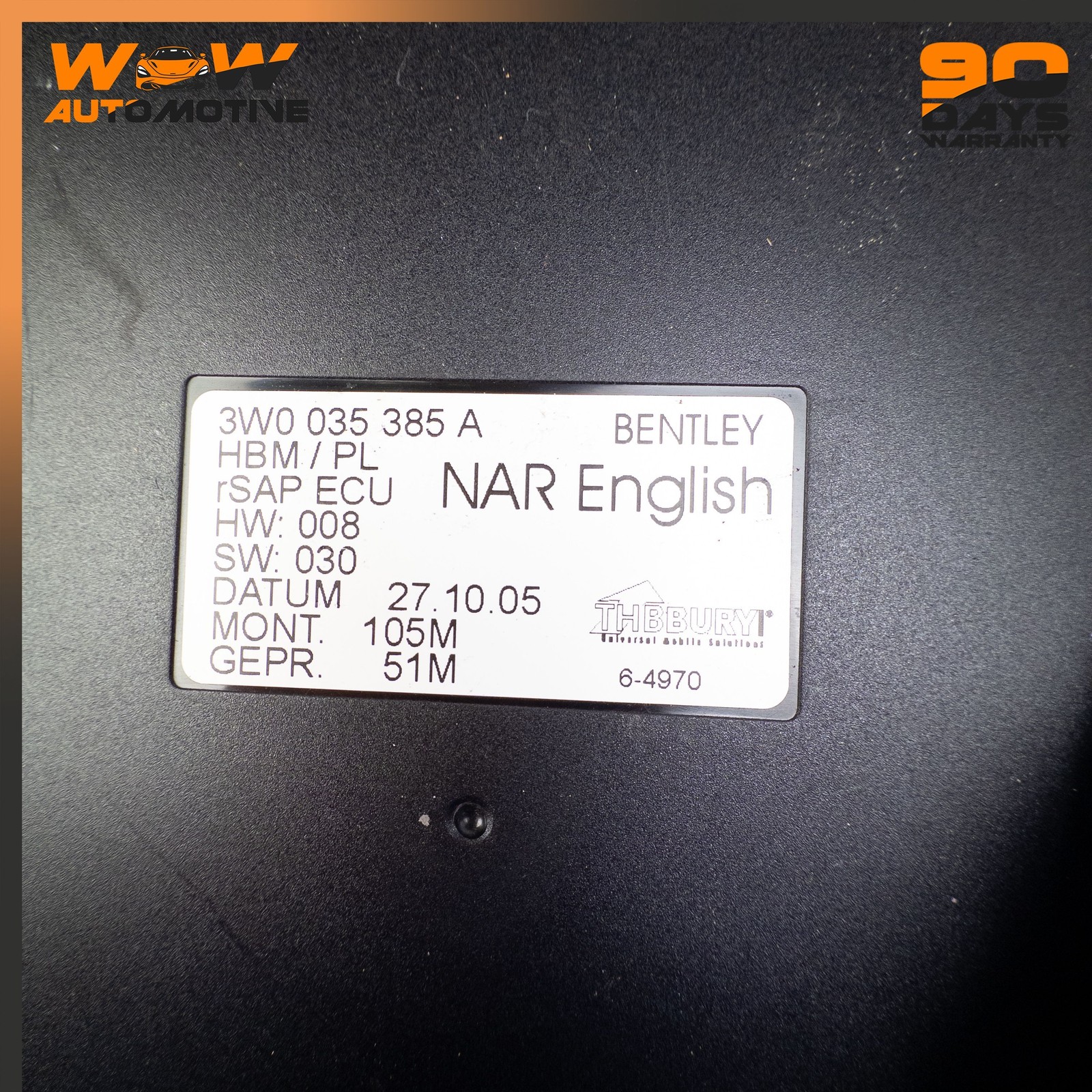 04-13 BENTLEY CONTINENTAL FLYING SPUR COMMUNICATION PHONE CONTROL MODULE OEM 