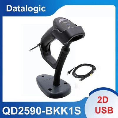 Datalogic QuickScan QD2590-BKK1S 1D 2D USB Handheld Barcode Scanner with Stand