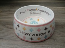 Bol pour animaux Chewy Vuiton The Essentials taille Medium blanc neuf