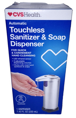 CVS Health Automatic Touchless Sanitizer & Soap Dispenser- Silver - New in Box