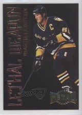 1996-97 Fleer Metal Universe Lethal Weapon Mario Lemieux #11 HOF 8i3