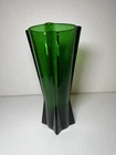 Vintage Anchor Hocking Emerald Green Glass Rocket Vase MCM Space Age 9” Tall