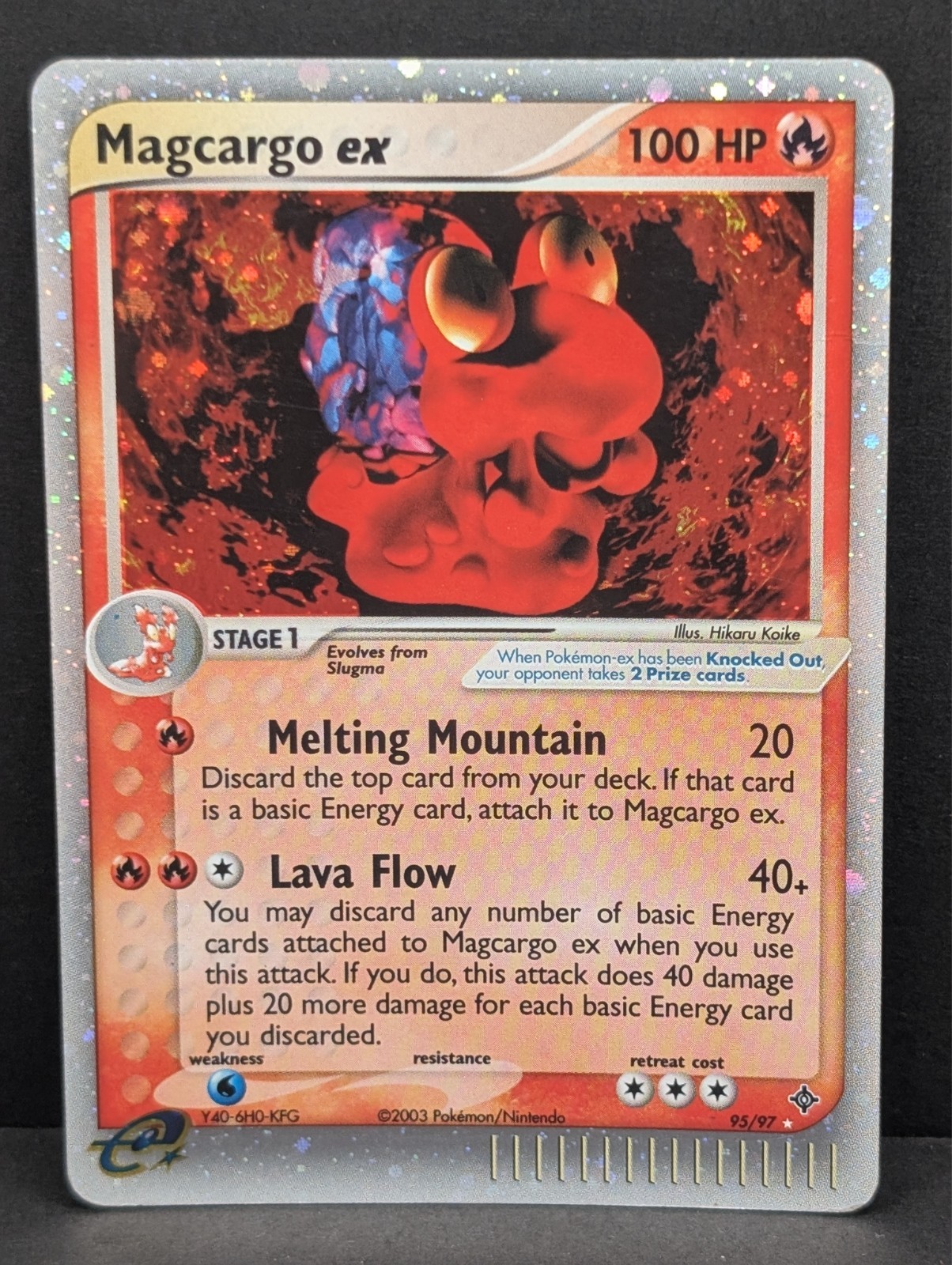 Magcargo ex 95/97 Dragon Holo Ultra Rare Pokemon TCG Nintendo LP