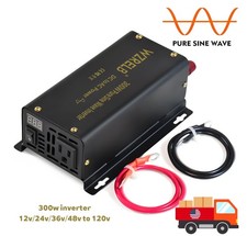 WZRELB 300W Pure Sine Wave Inverter DC24V to AC110V120VPower Converter600W Peak