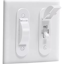 Light Switch Guard Toggle Switch Cover Child Safety Lock White 1PC