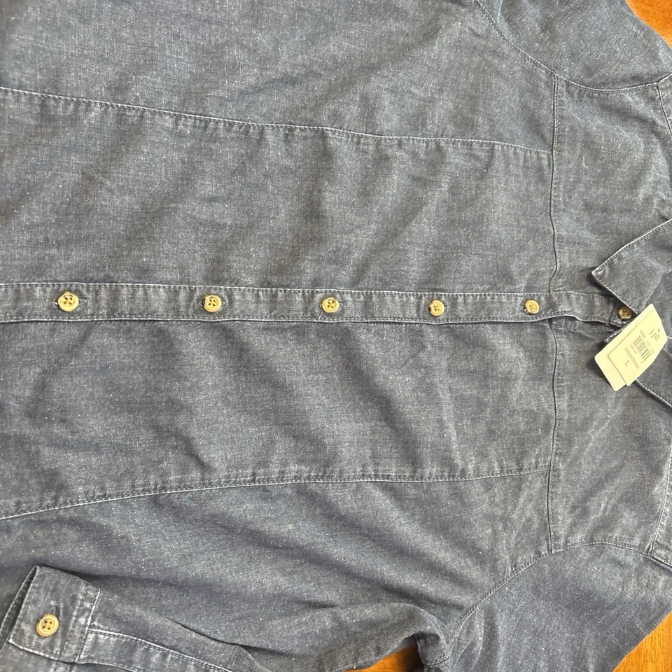 JJill Nuevo con Etiquetas Mujer Denim Botón Dobladillo Festoneado Talla L Manga Larga Foto 2 de 4