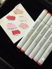 Copic Sketch Markers NEW, R02, R46, RV00, RV02, RV11, RV29 - Reds -  Qty 6