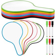 6 PCS 8.7x5.2 Inch DoubleSided Dry Erase Paddles Mini Whiteboard  Markers