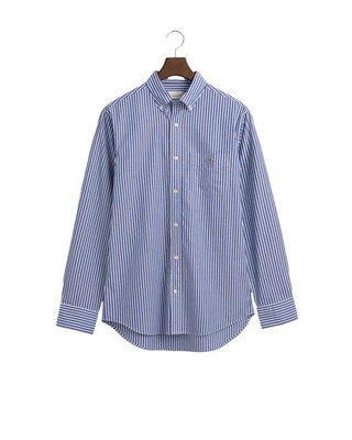 GANT 3000130-436 Reg Classic Stripe Shirt Hemd gestreift mit Tasche COLLEGE BLAU