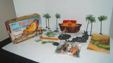 Vintage 1965 NOAH'S ARK Miniature Play Set No. 48-24399 by Marx w/ Original Box