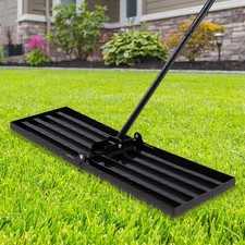Lawn Leveller Levelling Rake Lute Stainless Steel Handle Turf Grass Soil Rake UK