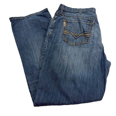 Cinch Grant Men 40x34 Blue Denim Jeans Straight Leg Relaxed Fit Premium Wester