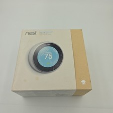 Google Nest T3007ES Wi-Fi Learning Thermostat - Stainless Steel