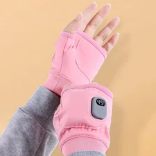 USB Heated Gloves with Digital Control Waterproof Warm for Skiing Hiking Work