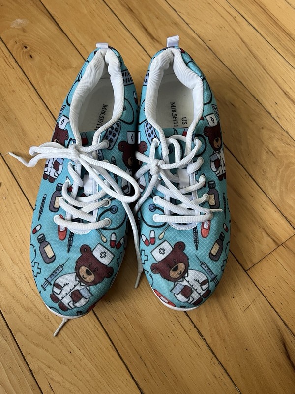 Unisex Tennis Shoes Size M/8.5 F/11 Nurse Themed