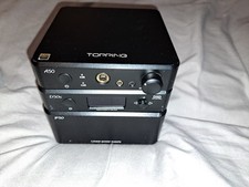 Topping D50s DAC + A50 Headphone Amp + P50 Li...