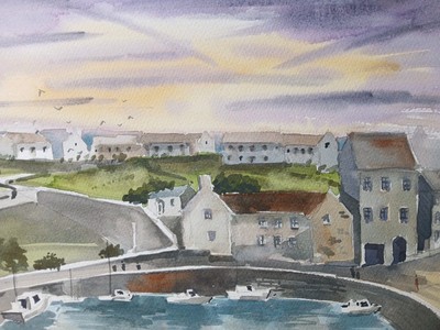 Crail Schottland Aquarell Gemälde - signiert Original 
