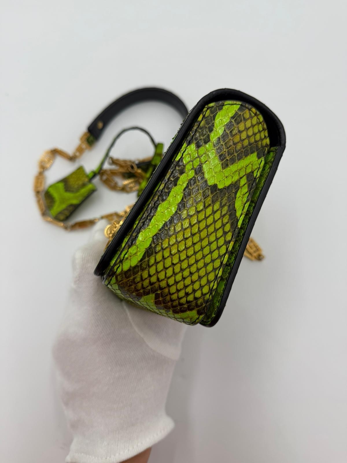 VERSACE ICON TRIBUTE GREEN PYTHON MINI BAG - image 8