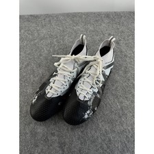 New Football Cleats Soccer Shoes Men's Size 45 Black White FG