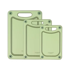 Cutting Boards Set for Kitchen BPA-Free Plastic Reversible Chopping Board Non...