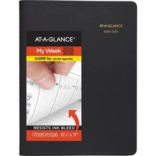 AT A GLANCE Academic Planner 14 Month Black Weekly Appointment Book 2025 2026