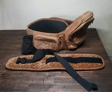 Brown Plush Strapless Velvet Baby Hip Carrier - Sable - Clean W/Extension Strap