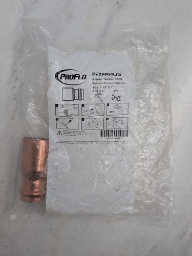 ProFlo PFXPPFRJG 1-1/2" x 1" FTG x P Copper Reducer Fitting X Press