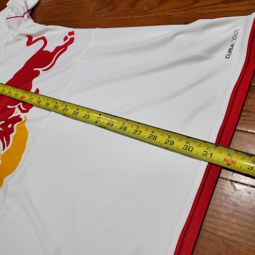 New York Red Bulls Jersey Shirt Mens XL White Red MLS Soccer Adidas Climacool - Picture 8 of 10