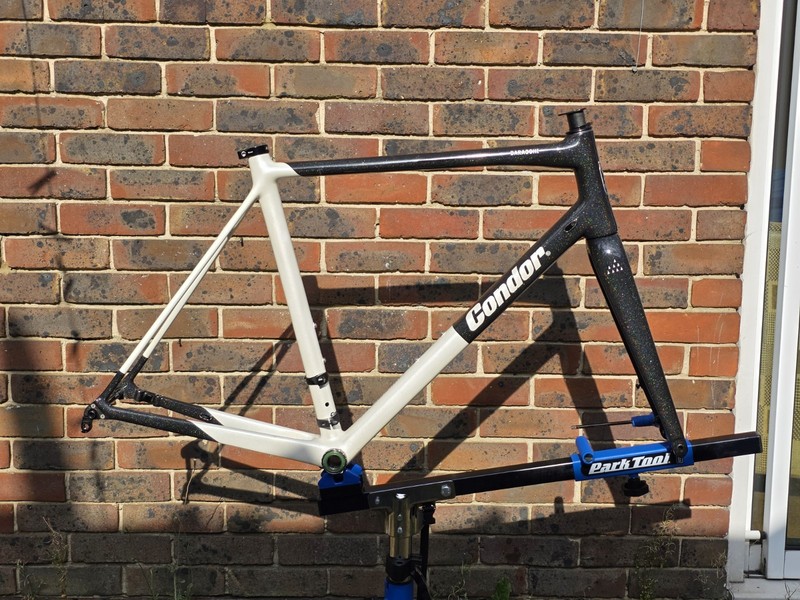 Condor Baracchi Disc Brake Frameset - Sarto Asola Plus - 55cm - Black/White