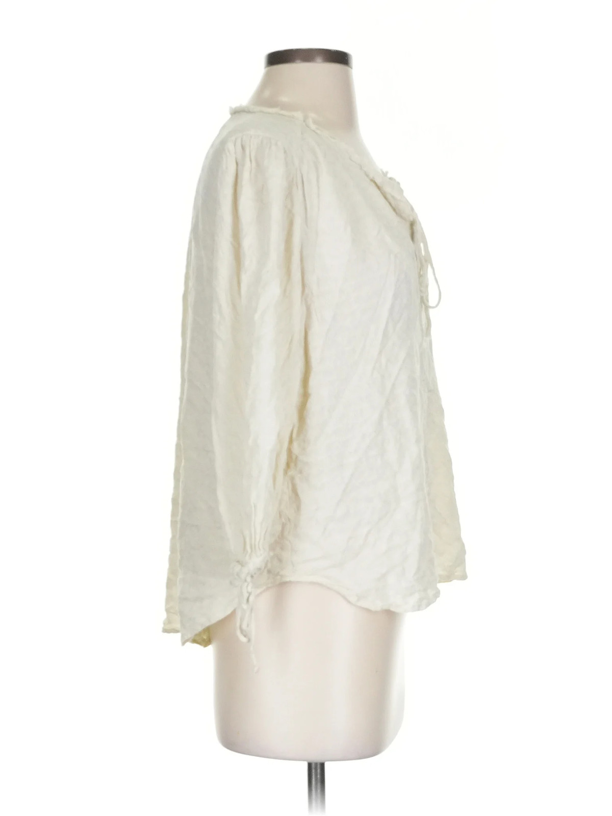 True Religion Women Ivory 3/4 Sleeve Blouse S thumbnail 3