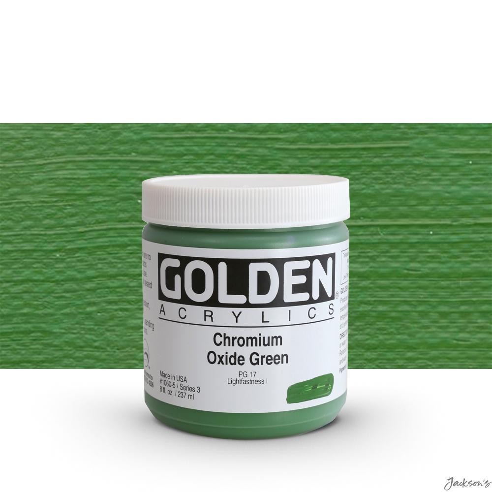 Golden Heavy Body Acrylic Paint 237ml Chromium Oxide Green Artist Colour